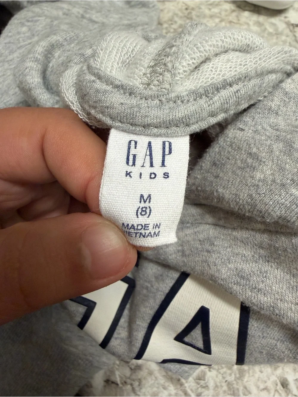 GAP Light Gray Hooded Sweatshirt with Logo